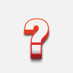 3D Question Symbol With Red Border