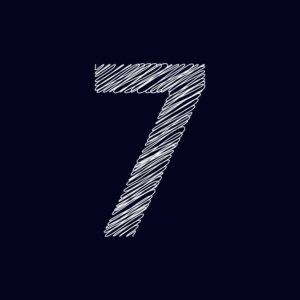 Number Seven Chalk Design