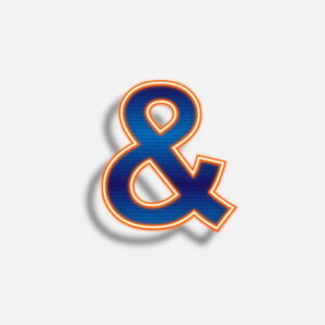 Ampersand Symbol Neon Effect