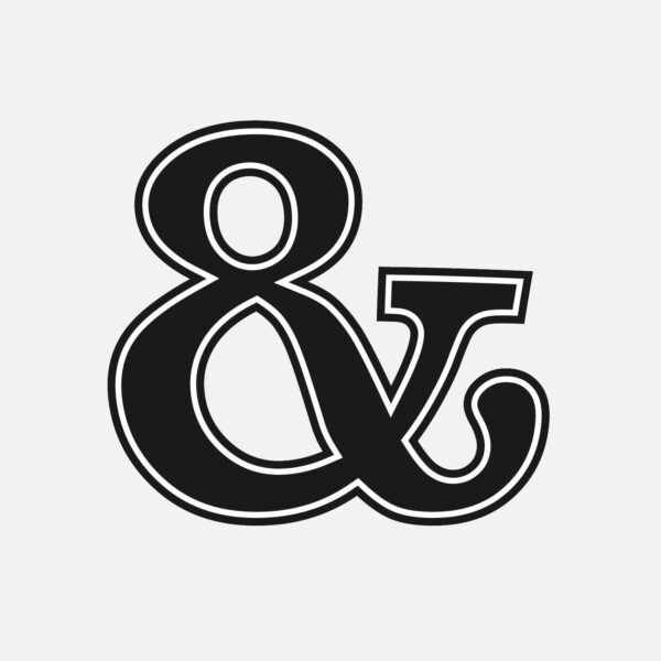 Ampersand Symbol With Black Outline