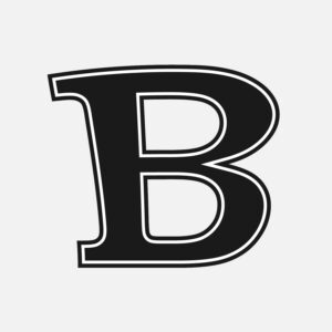 Letter B With Black Outline
