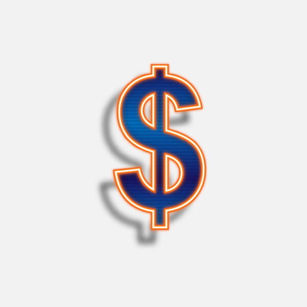 Dollar Symbol Neon Effect