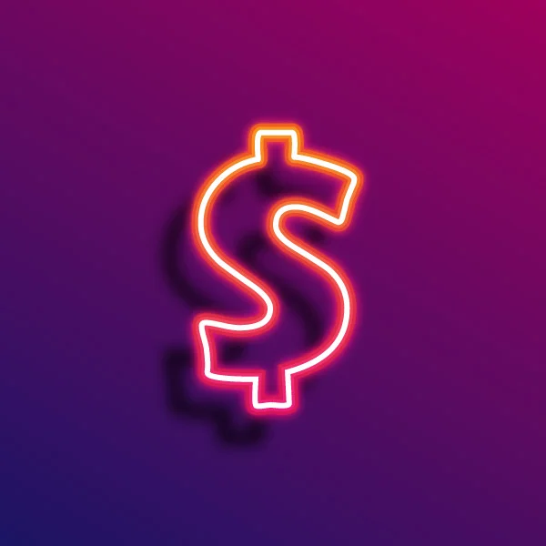 Dollar Symbol Neon Light