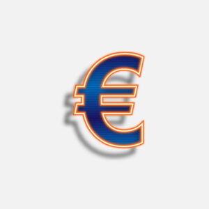 Euro Symbol Neon Effect