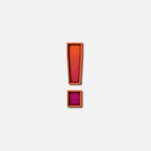 Exclamation Symbol With Orange Color Frame