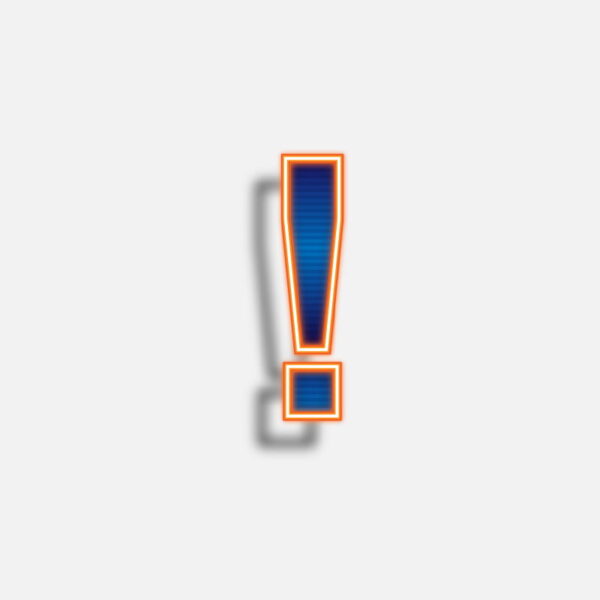 Exclamation Symbol Neon Effect