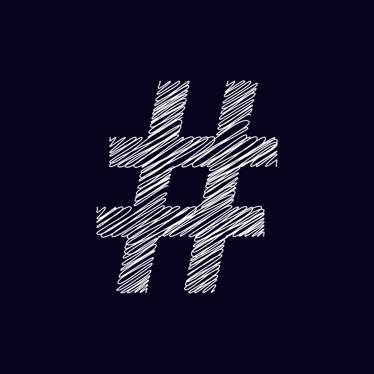 Hashtag Symbol Chalk Design