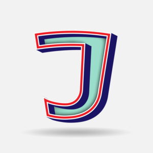 Letter J With Embedded Frame
