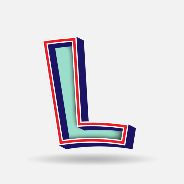 Letter L With Embedded Frame