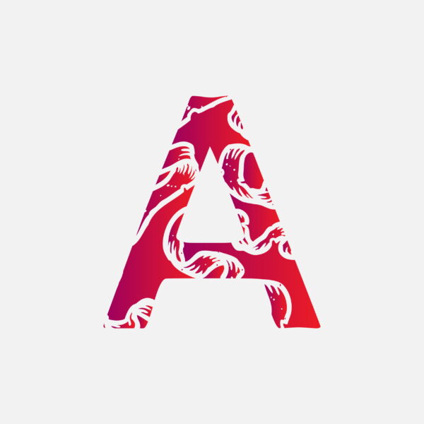 Letter A With The Ribbon Scar