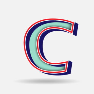 Letter C With Embedded Frame