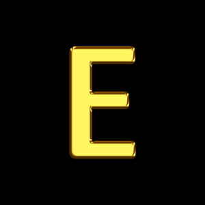 Letter E Gold Bar