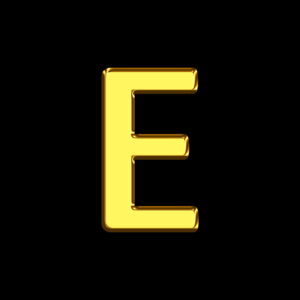 Letter E Gold Bar