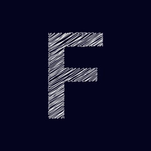 Letter F Chalk Design