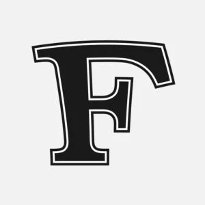 Letter F With Black Outline