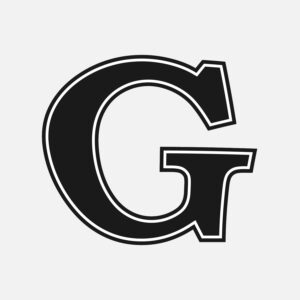 Letter G With Black Outline
