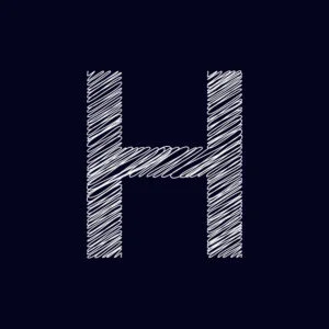 Letter H Chalk Design