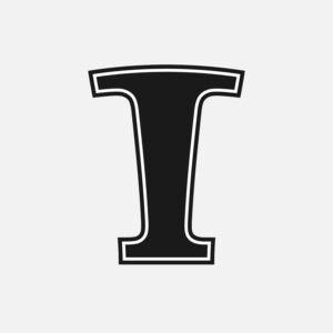 Letter I With Black Outline