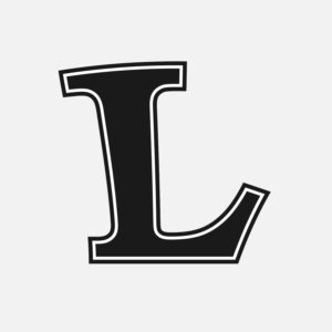 Letter L With Black Outline