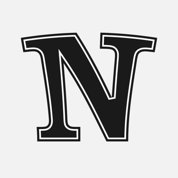 Letter N With Black Outline