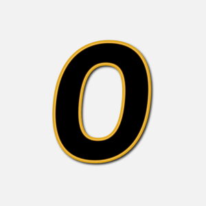 Letter O With Golden Border