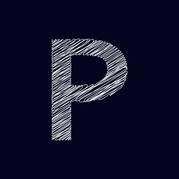 Letter P Chalk Design
