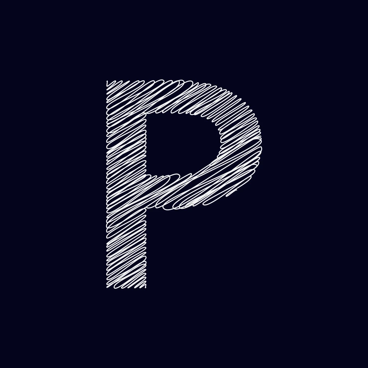 Letter P Chalk Design