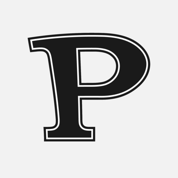 Letter P With Black Outline
