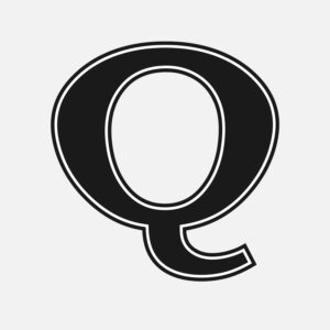 Letter Q With Black Outline