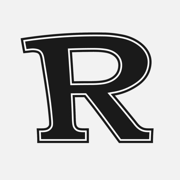 Letter R With Black Outline