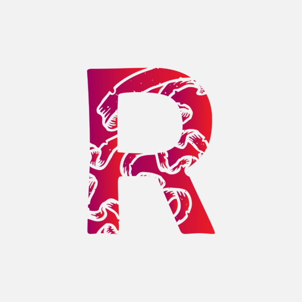 Letter R With The Ribbon Scar