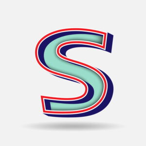 Letter S With Embedded Frame