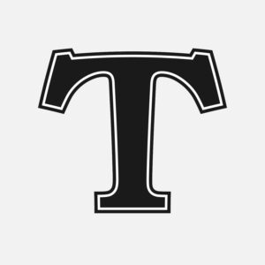 Letter T With Black Outline