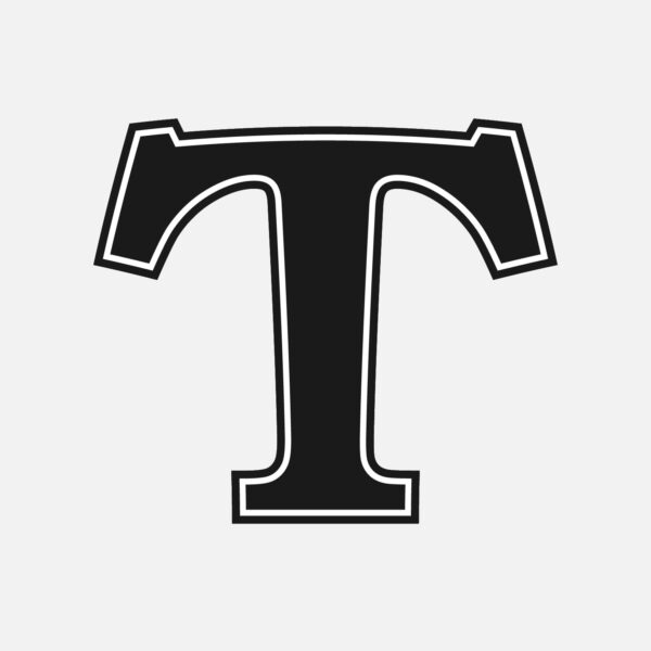 Letter T With Black Outline