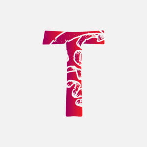 Letter T With The Ribbon Scar