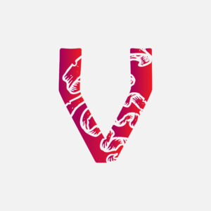 Letter V With The Ribbon Scar