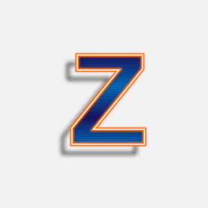 Letter Z Neon Effect