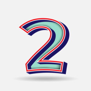 Number Two With Embedded Frame