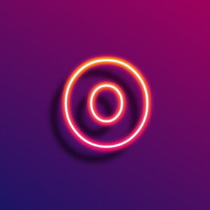 Number Zero Neon Light