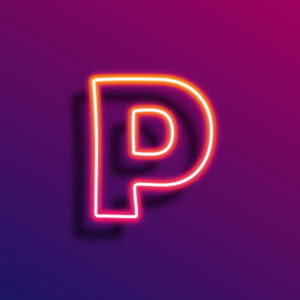 P Letter Neon Light