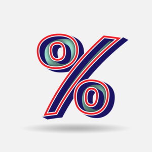 Percentage Symbol With Embedded Frame
