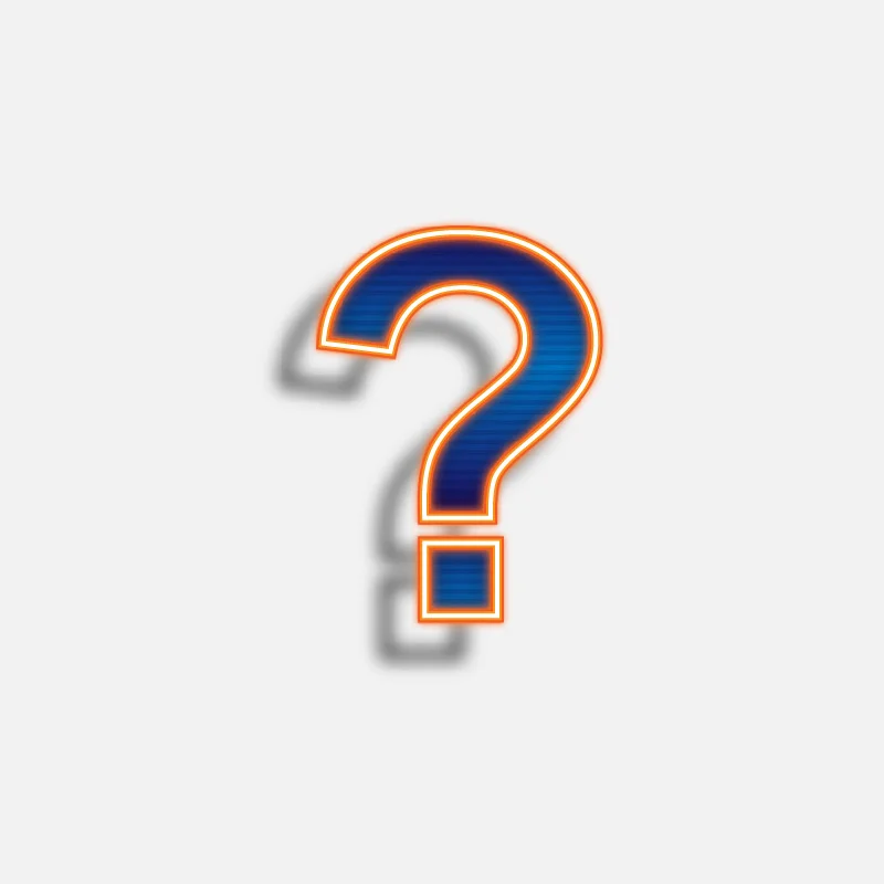 Question Symbol Neon Effect