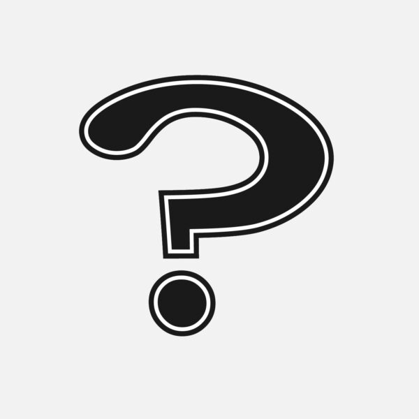 Question Symbol With Black Outline