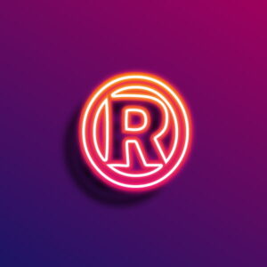 Registered Trademark Symbol Neon Light