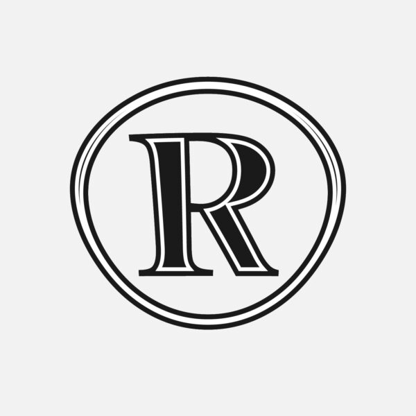 Registered Trademark Symbol With Black Outline