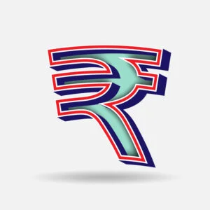 Rupee Symbol With Embedded Frame