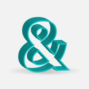 3D Ampersand Symbol Frame Design