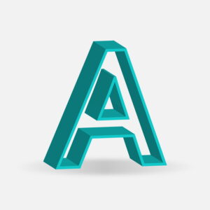 3D Letter A Frame Design