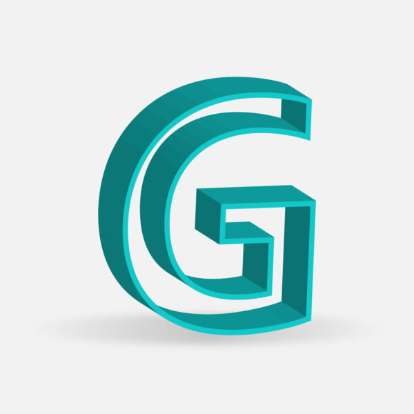 3D Letter G Frame Design