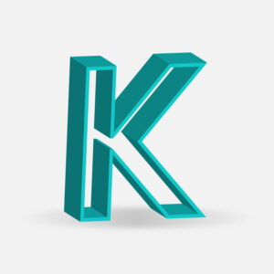 3D Letter K Frame Design